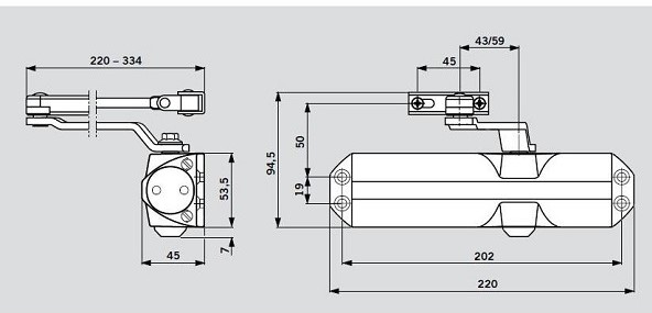 ΜΗΧΑΝΙΣΜΟΣ ΕΠΑΝΑΦΟΡΑΣ (ΣΟΥΣΤΑ) DORMA TS 68