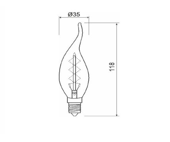 ΛΑΜΠΤΗΡΑΣ DECOART (VINTAGE) C35Τ 40W E14 FILAMENT