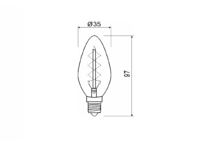 ΛΑΜΠΤΗΡΑΣ DECOART (VINTAGE) C35 40W E14 FILAMENT