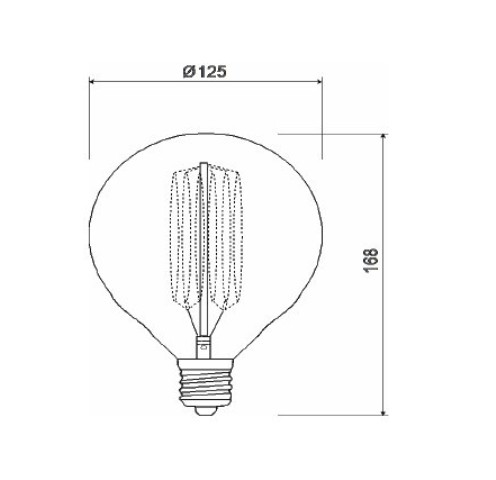 ΛΑΜΠΤΗΡΑΣ DECOART (VINTAGE) G125 40W E27 FILAMENT