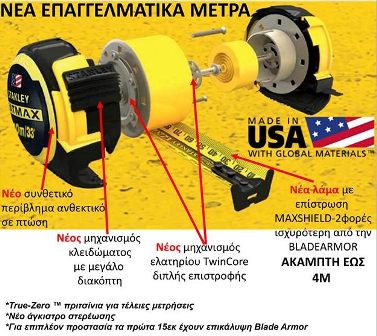  ΜΕΤΡΟ ΕΠΑΓΓΕΛΜΑΤΙΚΟ STANLEY FATMAX (MADE IN USA)FMHT36318-0,FMHT0-36327,FMHT0-36337