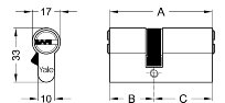 ΚΥΛΙΝΔΡΟΣ ΑΣΦΑΛΕΙΑΣ YALE 2000PLUS SERIES (50-30) NIKEL