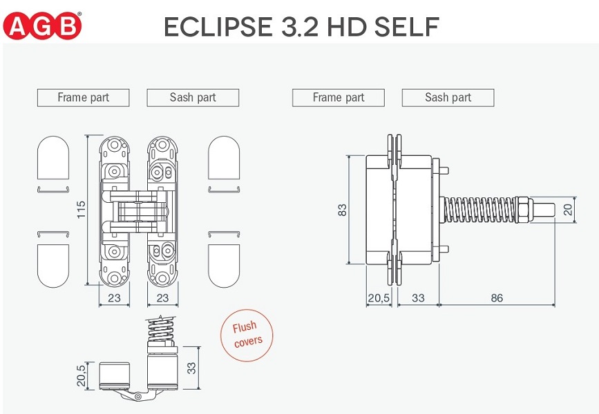 ΜΕΝΤΕΣΕΣ ECLIPSE 3.2 HD SELF CLOSING BY AGB